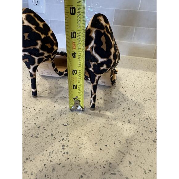 J.Crew Collection Elsie d’Orsay Pumps Leopard Print Sequin Italy Sz 7 Stiletto - Picture 5 of 16